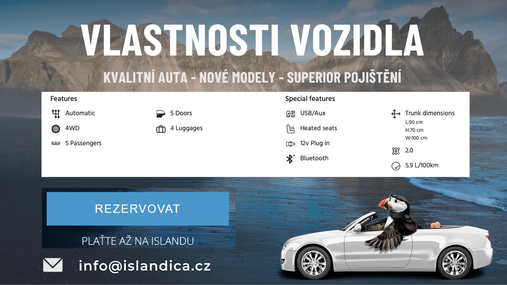 Vlastnosti vozidla Kia Sportage